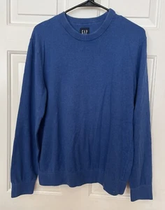 Gap Men's Navy Blue 100% Cotton Crew Neck Sweater Small - Picture 1 of 4