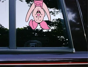 Piglet Hamging Peeker Peeking Vinyl Car Decals Stickers Winnie The Pooh Stickers - Picture 1 of 4