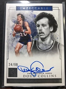 18-19 Impeccable DOUG COLLINS Auto #24/99 Immortal Ink 76ers - Picture 1 of 2