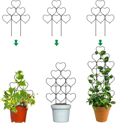 Enrejado de plantas de interior para plantas trepadoras, enrejado de jardín apilable para maceta Foto 1 de 4