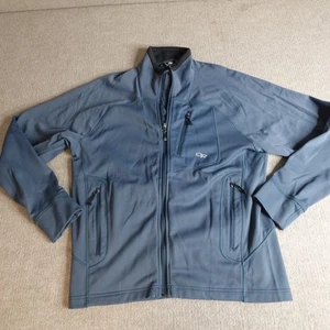 Outdoor Research Jacket Large Blue Softshell Frenzy Thumb Holes - Picture 1 of 12