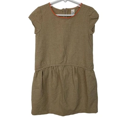 Zara Kids желтовато-коричневый платье 7/8 имбирь коротким рукавом повседневные карманы  - Изображение 1 из 4