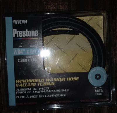 Nuevo tubo de vacío Prestone para lavadora de parabrisas negro 6 pies X 7/64" WV0764  Foto 1 de 2