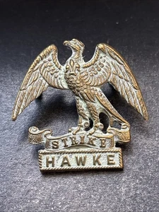 Hawke Battalion, Gaunt Tab, British Royal Navy Division, WW1 Cap Badge. - Picture 1 of 7