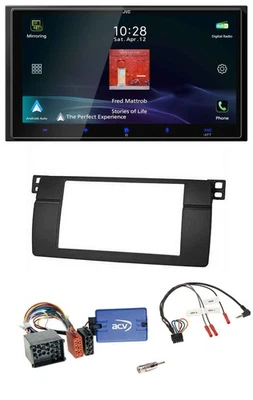JVC USB Bluetooth 2DIN DAB Lenkrad Autoradio für BMW 3er E46 00-06 Profi - Bild 1 von 4