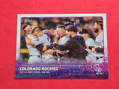 Tarjeta del equipo Colorado Rockies 2015 Topps #168 Foto 1 de 2