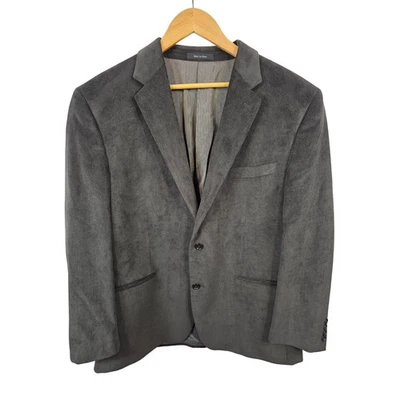 Calvin Klein Mens Corduroy Blazer Jacket Gray 44R Two Button Sports Coat /R37 - Image 1 of 4
