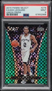 2015 Select Courtside Green Prizm #276 Kawhi Leonard /5 PSA 9 COME NUOVO - Foto 1 di 2