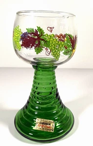 Copa de vino Romer Bacchus tallo verde MCM uvas vintage MCM alemán - Imagen 1 de 11