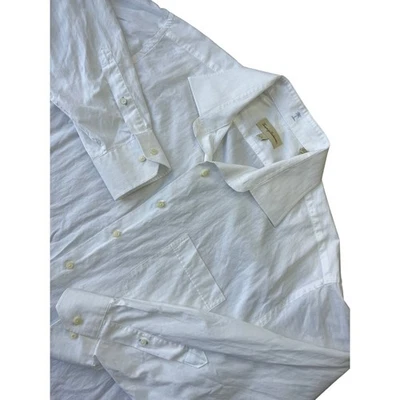 Camisa de vestir blanca Tommy Bahama para hombre talla 17 32-33 manga larga botón bolsillo frontal Foto 1 de 4