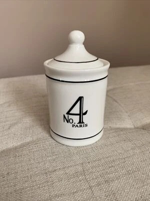 Mini recipiente de almacenamiento de cerámica / frasco con tapa - No.4 París - NUEVO Foto 1 de 4