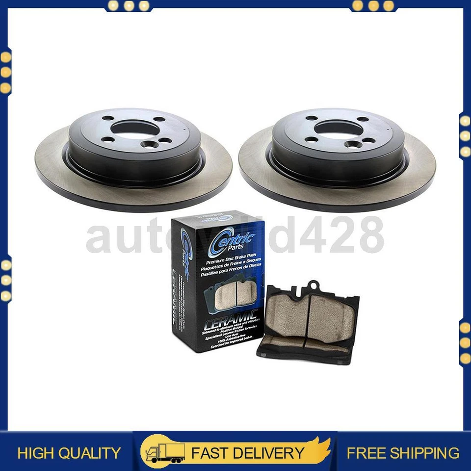 Juego de 3 pastillas de freno y rotores delanteros centrados para Mercedes-Benz 350SD 1991 Foto 1 de 4