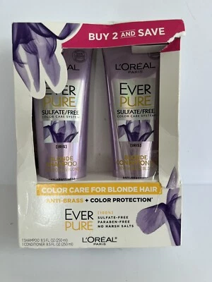 2-  L'Oreal Paris Ever Pure Color Care Blonde Shampoo & Conditioner 8.5oz & 11.5 - Image 1 of 2