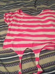 Cravatta crop top usata Junior Girls taglia M di Red Camel, rosa e bianco - Foto 1 di 2