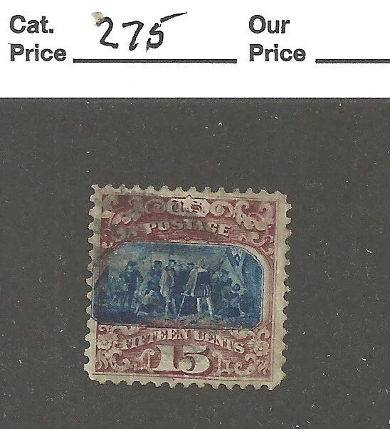 US # 119, 15 cent brown & blue, Landing of Columbus, 1869, VF-XF, scv $ 275 - Image 1 of 2