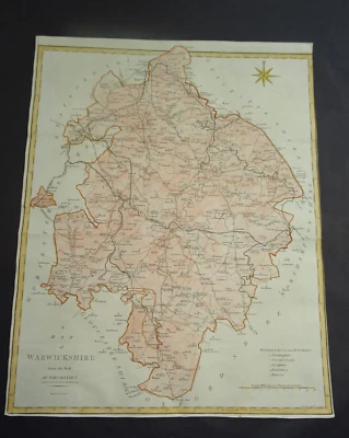 Antique Map of Warwickshire by John Cary 1813 - Image 1 of 4