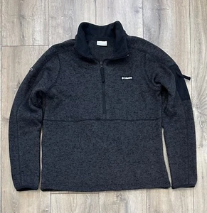COLUMBIA Women’s 1/4 Zip Fleece Pullover Sweater Medium Black - Picture 1 of 12