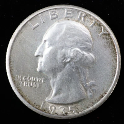 1935 S Washington Quarter 25 Cent C XF / AU Circulated San Francisco - Image 1 of 2