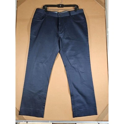 Enzo Denim Men Blue Flat Front Casual Pants 100% Cotton Size 36 - Image 1 of 4