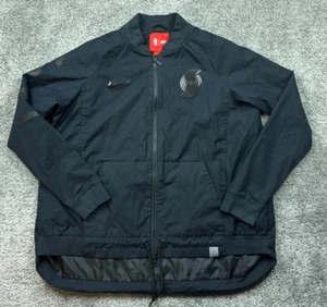 Nike Portland Trailblazers Jacket Adult Medium Blackout Sideline Jacket Full Zip - Picture 1 of 17