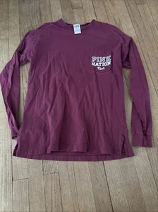 Pink by Victoria Secret Langarm-T-Shirt Logo Tasche weinrot Extra Small - Bild 1 von 10