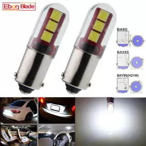 Car LED BA9S T11 T4W BAX9S H6W BAY9S H21W Bulb Light 3030 6SMD Auto White 12V DC - Picture 1 of 10