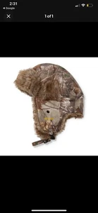 Men's Hot Shot Faux Fur Trapper Hat  Camouflage Sizes M/L & L/XL Realtree New - Picture 1 of 2