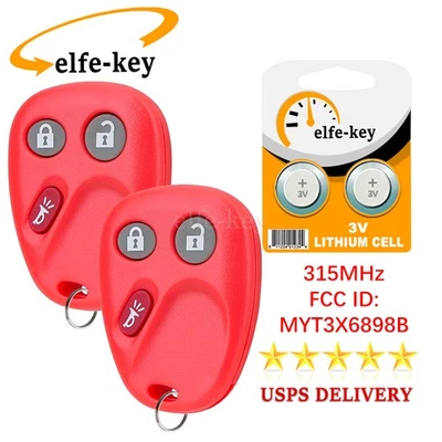 Para 2002 2003 2004 2005 2006 2007 2008 2009 GMC Envoy mando a distancia sin llave llavero rojo Foto 1 de 4