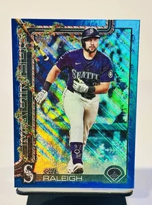 2025 Topps Holiday Cal Raleigh #H54 Blue Metallic Glitter SP Seattle Mariners 🔥 - Bild 1 von 2