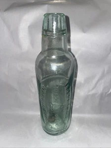 Ancienne bouteille en verre gaufré 19/20ème Eddowes & Co - Warrington - 22 cm - Photo 1/9