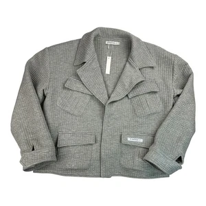 MY MUM MADE IT Chaqueta corta cuadrada de punto pesado acolchada gris jaspeado - 8 - Imagen 1 de 23