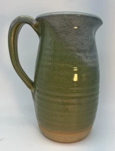 WM Zimmerman Signed Art Pottery Glazed Handmade Oil Cruet Purple Blue Vase VTG - Picture 1 of 8