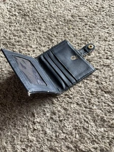 Black Wallet Credit Card License Holder Vintage - Picture 1 of 2