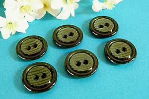 209CBIS/Stunning Buttons " Larch " Green Avocado Lot Of 6 Buttons Ep. Vintage - Picture 1 of 4