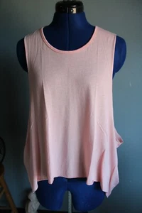Bozzolo Women's Pink Flowy Asymmetrical Hem Muscle Tank Top ~S~ - Picture 1 of 6