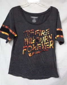 2015 Women's LIONSGATE Hunger Games THE FIRE WILL BURN FOREVER T-Shirt Size XL - Picture 1 of 6
