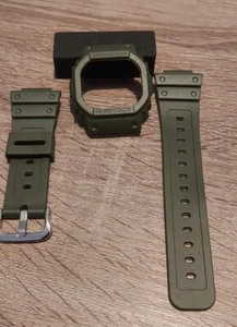 Per Casio g-shock dw-5600 gw b5600 Lunetta Cinturino Compatibile Verde Militare - Imagen 1 de 3