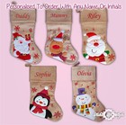 Personalised Christmas Stocking  Luxury Embroidered Xmas Hessian Santa