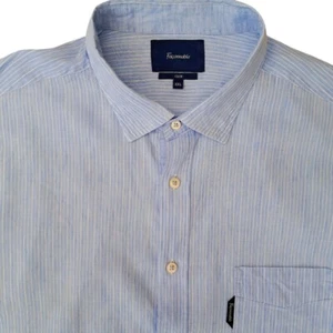 FACONNABLE CLUB camicia uomo 18 XXL righe blu e bianche LEGGERA - Foto 1 di 13