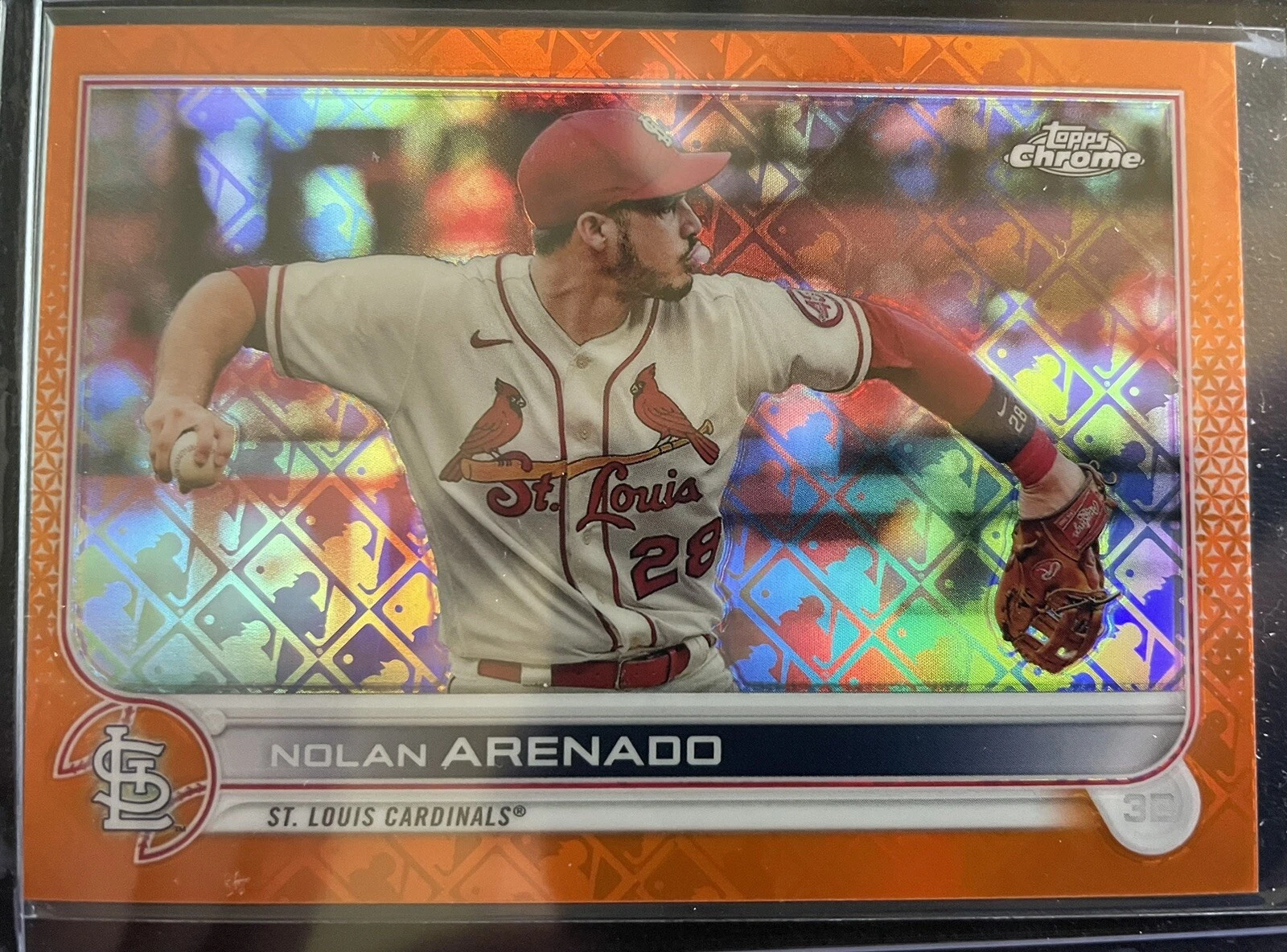 2022 Topps Chrome Logofractor Orange Nolan Arenado SSP #06/25 Cardinals