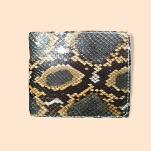 ENVÍO GRATUITO Cartera Doble Plegable de Cuero de Serpiente Genuino para Hombre - Multicolor - Imagen 1 de 3