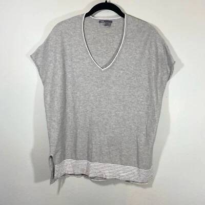 Suéter para mujer VINCE Dolman manga gorra tejido gris talla S Foto 1 de 4