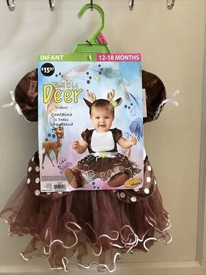 Brand New With Tags WM Seasons Infant Baby Deer 2 Piece Costume 12-18 Months - Image 1 of 4