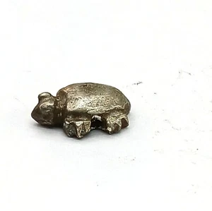 Hermosas cuentas de plata antiguas con forma de tortuga hechas a mano de plata de ley 925 - Imagen 1 de 6