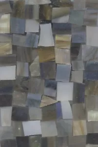 Mosaic Glass: OYSTER SHELL 5 ounce Stained Glass Pack (abt 100 Hand Cut Pieces) - Picture 1 of 1