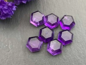 AAA Grade Natural Amethyst Faceted Cut Hexagon Shape Loose Gemstone 6mm-15mm - Picture 1 of 10
