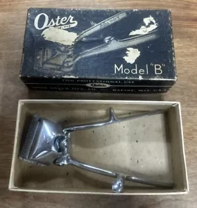 Vintage Oster Model B Professional Hair Clippers, Manual Style w/Box - Bild 1 von 8