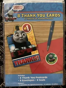 Thomas the Train & Friends Thank You Cards 8 PCS Envelope Seals New!!! - Picture 1 of 2