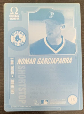 Nomar GARCIAPARRA🔥1999 Pacific Omega Cyan Printing Plate #18 1/1 Red Sox - Image 1 of 2