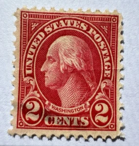Antique George Washington Red 2 Cent Stamp Unused - Picture 1 of 9